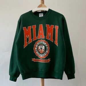 Vintage 90s Miami Hurricanes Sweatshirt, University of Miami Hurricanes Shirt